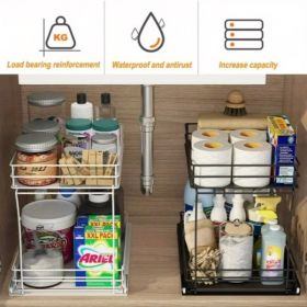 Pull Out Cabinet Organizer Rack